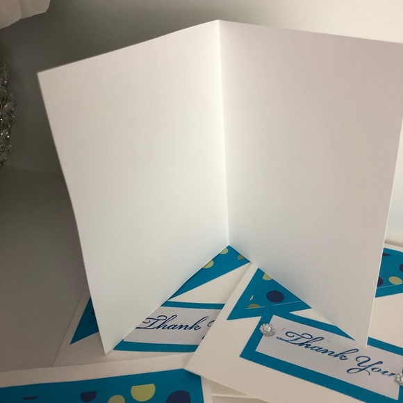 3/$20 NEW 4 Hand Crafted Thank You Cards Blank Inside With Envelopes - Picture 5 of 6